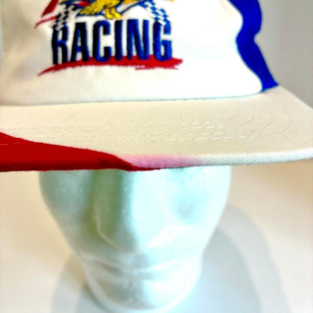 Yupoong Vintage NASCAR Racing Miller Racing Cap Hat Blue Red White - Picture 4 of 8